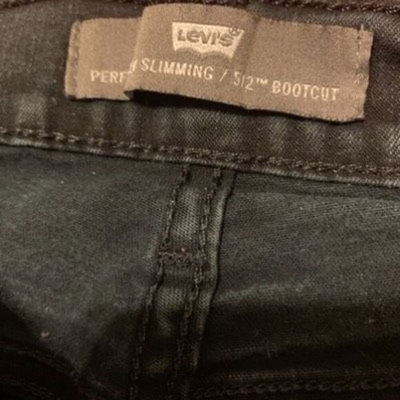 Levi’s Perfectly Slimming 512 Size 16 Black Bootcut Jeans-See Measurements - Picture 4 of 8